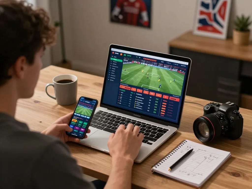Engaging in sports betting on af88 platform with modern setup and strategy notes.