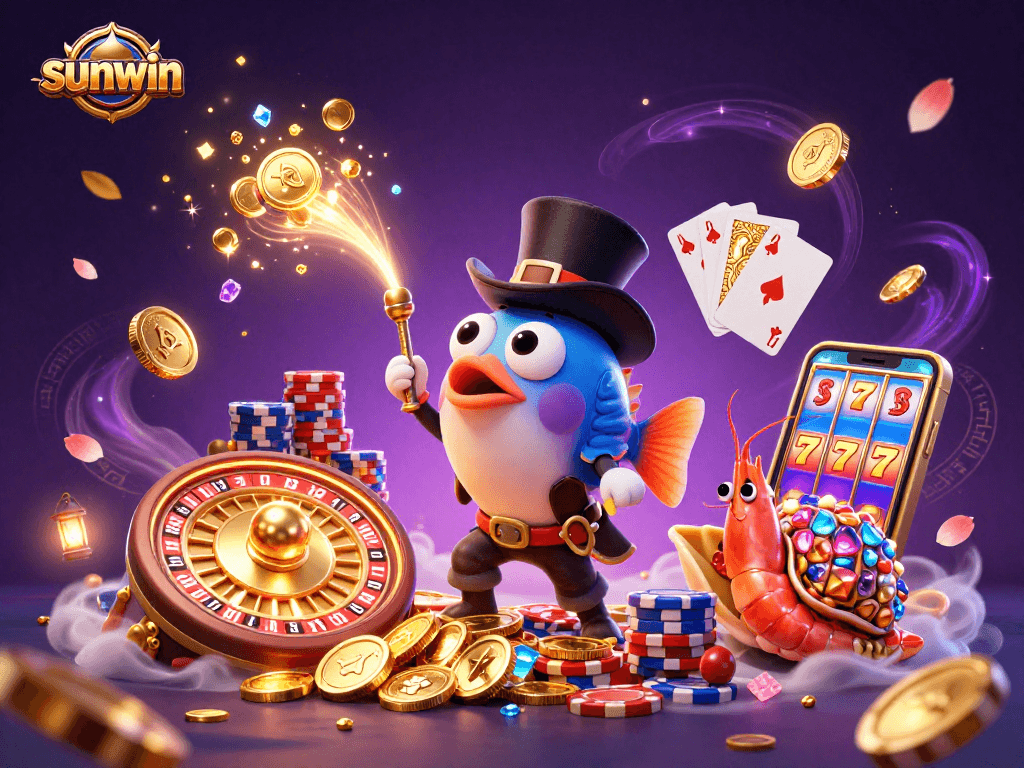 Engage with sunwin's vibrant universe where a top hat anglerfish, pirate shrimp, and gem snail attract golden rewards.