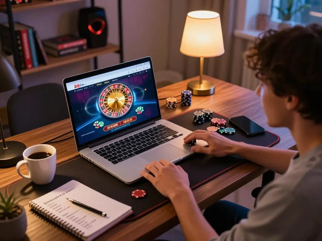 Engaging in live dealer games on 88i com while sipping coffee and strategizing.