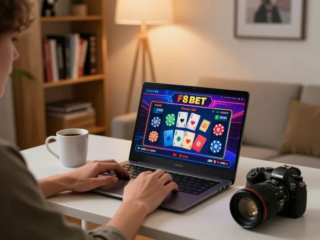 Person enjoying a thrilling game session on F8 BET's online platform, showcasing interactive gameplay.