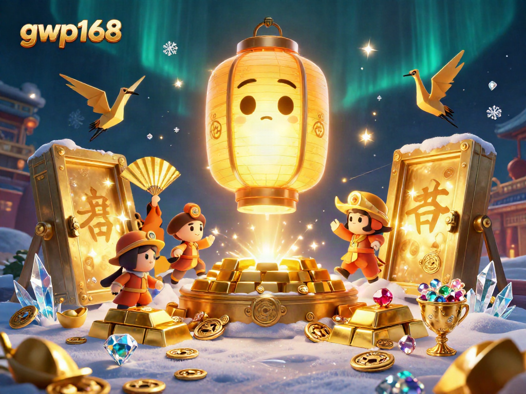 Slot berjudi seru di gwp168 dengan semangat lampion emas dan pemandangan menarik.