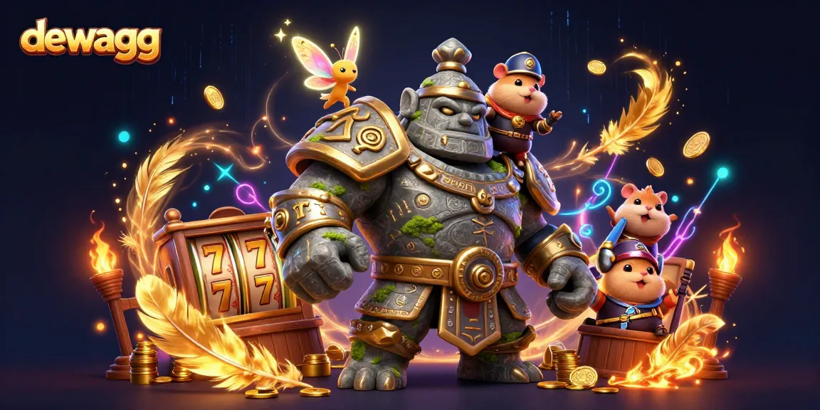 Dewagg engages players with stunning slot reels and vibrant action in a magical casino adventure.