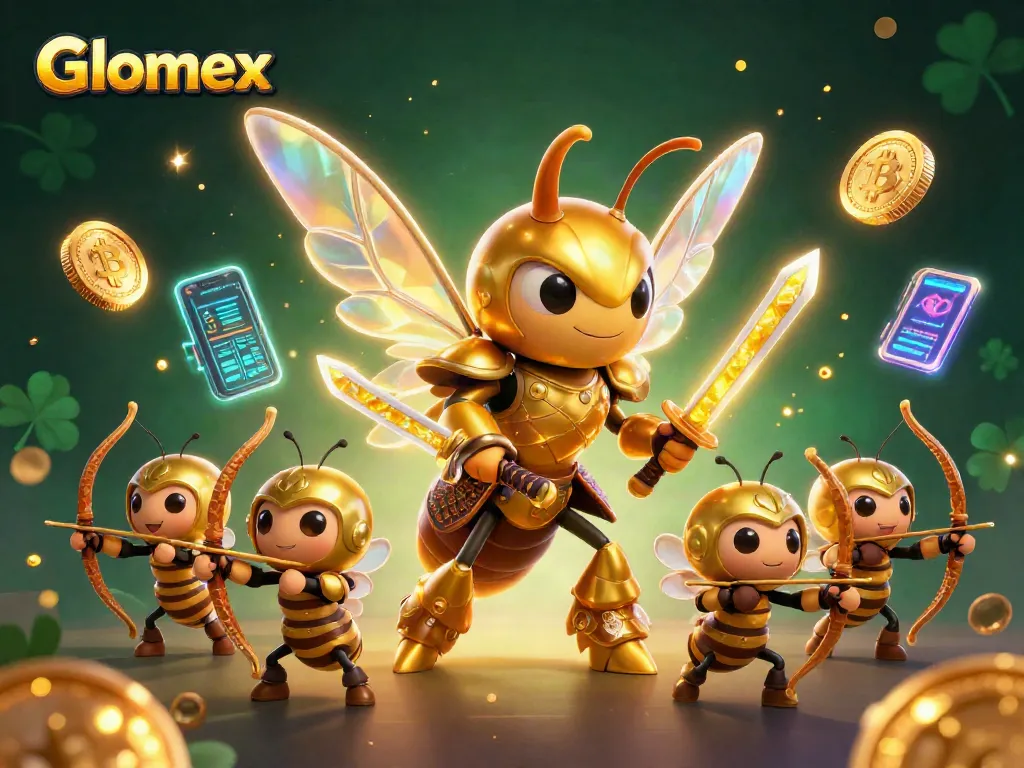 Experience Glomex's thrilling gaming action with 3D characters, neon crypto elements, and dynamic casino atmosphere.
