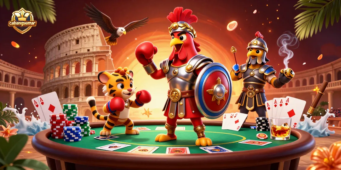Menggenggam kartu poker, cabangsemar memimpin pertarungan slot dan togel dengan elemen laga yang hidup di arena gladiator.