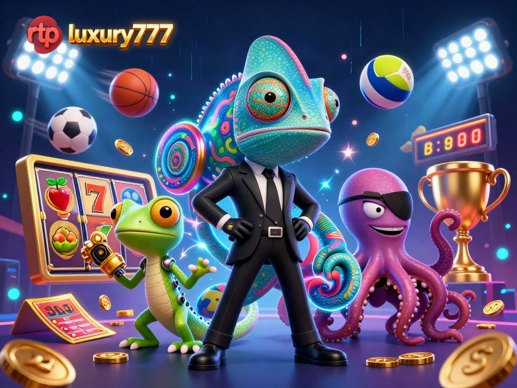 Menggandakan peluang menang dengan rtp luxury777 melalui ilustrasi kasino 3D yang menampilkan karakter unik dan elemen permainan.