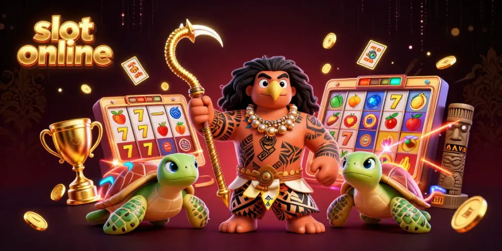 Menangkan pengalaman slot online dengan demigod Maui dan simbol beruntung.