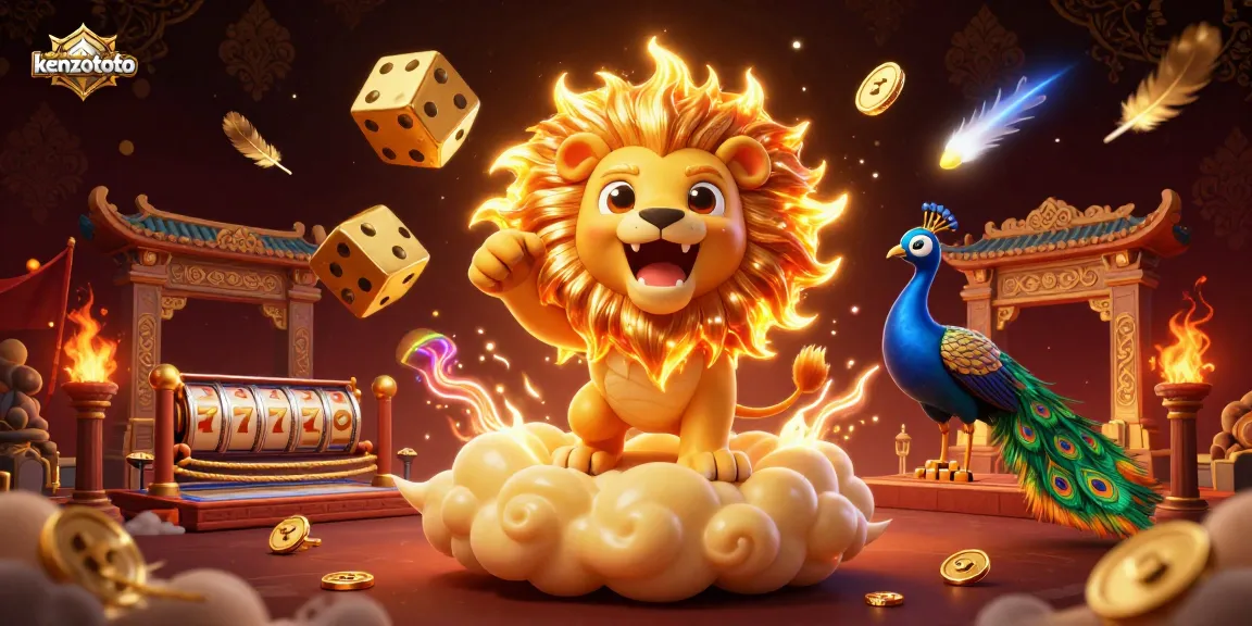 Experience kenzototo's exhilarating online slot action with dazzling golden elements and dynamic gameplay.