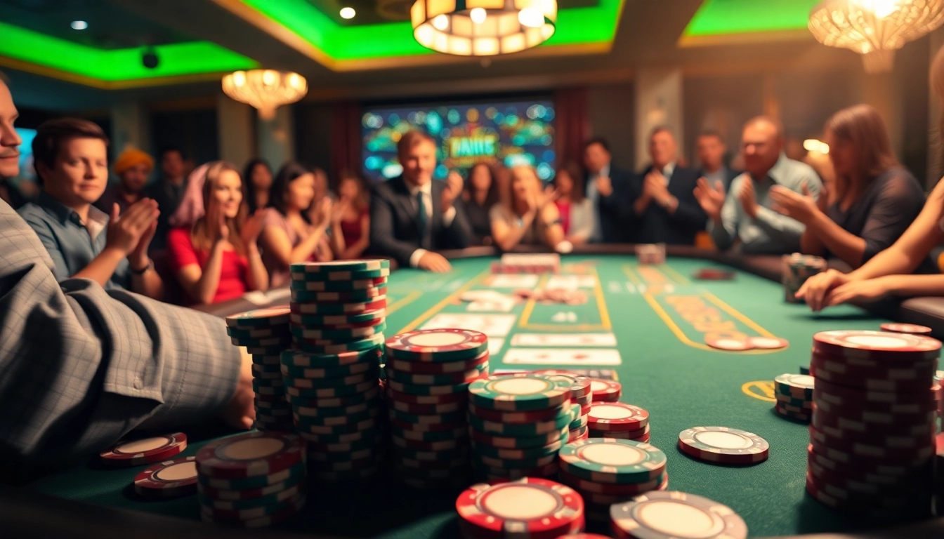 Spannende Spielsituation auf casino spiele.de mit Karten und Jetons am Tisch.