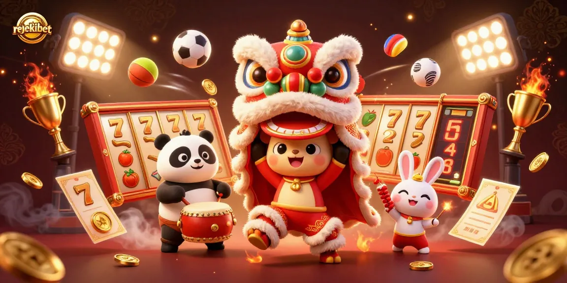 Experience thrilling gameplay with rejekibet slot reels and vibrant characters in a dynamic 3D illustration.