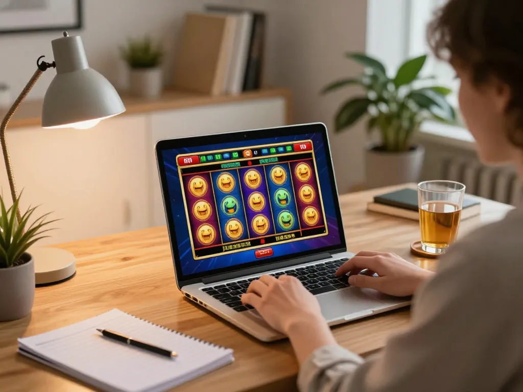 Engaging in a thrilling online casino experience with cm 88 slot game interface on laptop.