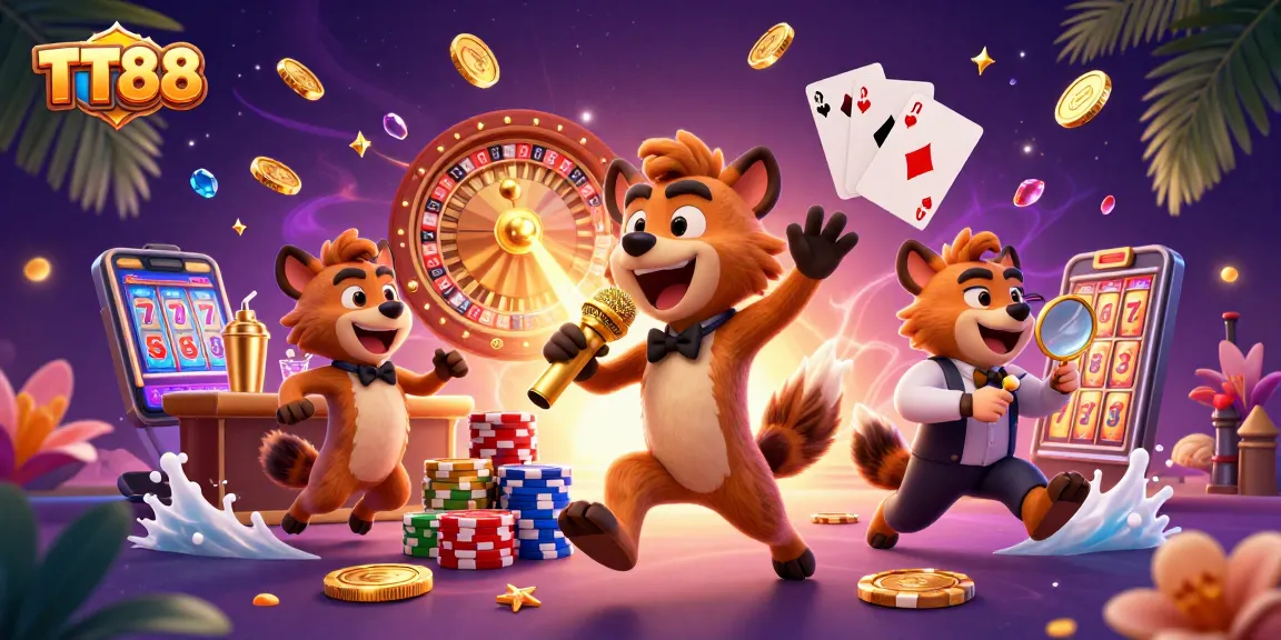 Experience TT88 as hyenas create a vibrant casino atmosphere with games and entertainment.