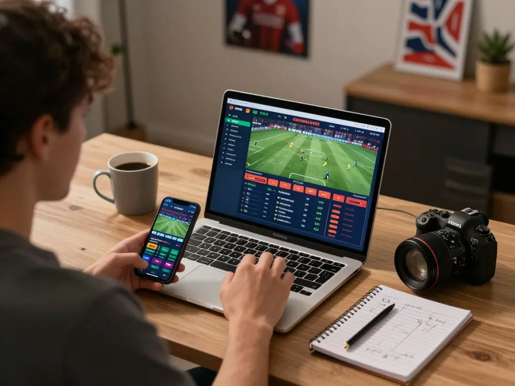 Engaging in sports betting on af88 platform with modern setup and strategy notes.