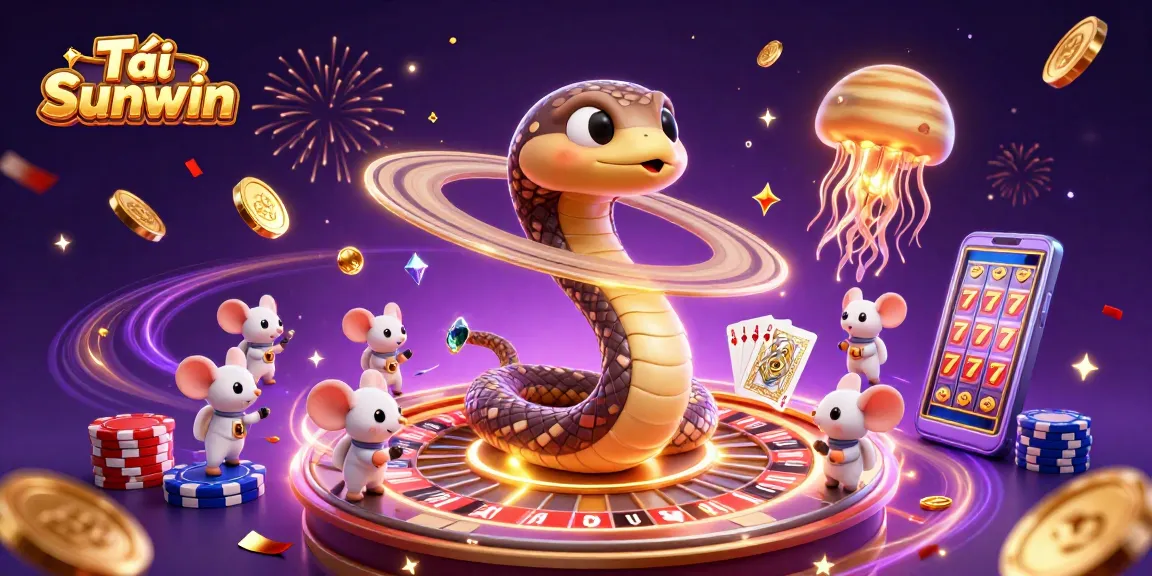 Win big with Tải Sunwin in this vibrant 3D casino scene featuring thrilling gambling elements.