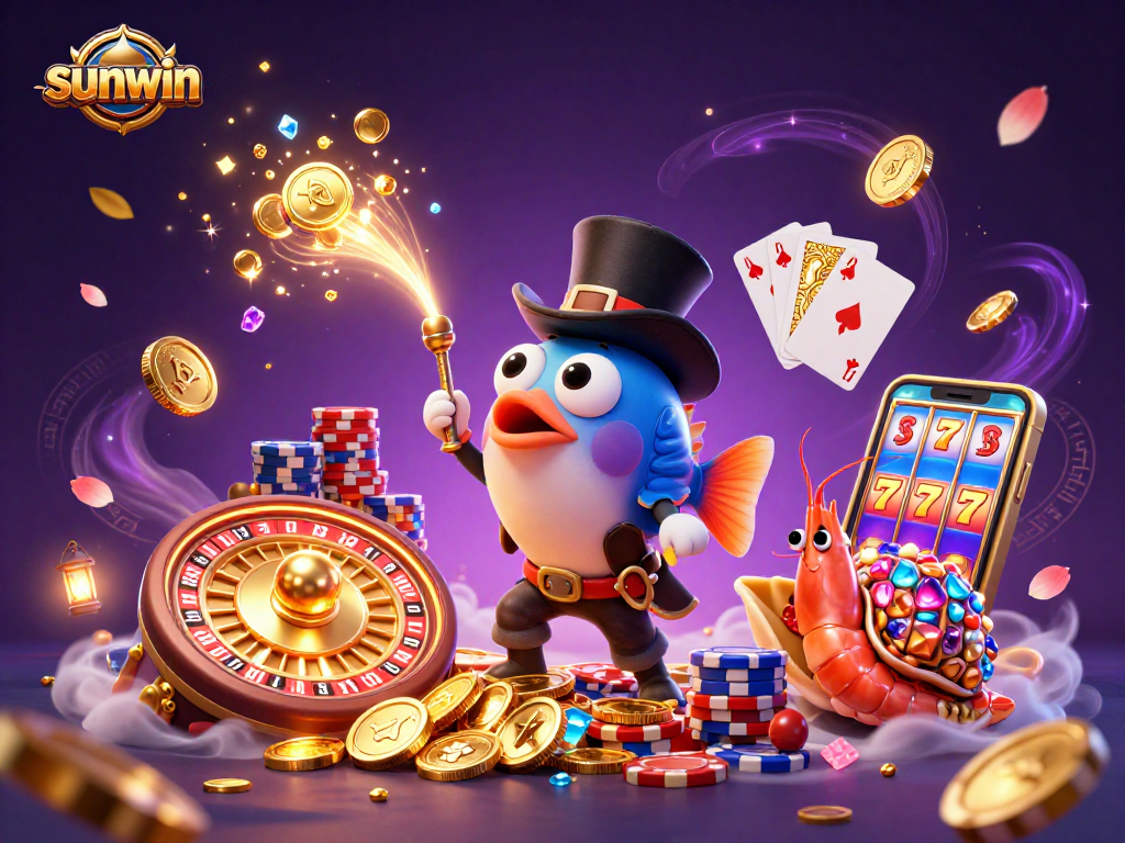 Engage with sunwin's vibrant universe where a top hat anglerfish, pirate shrimp, and gem snail attract golden rewards.