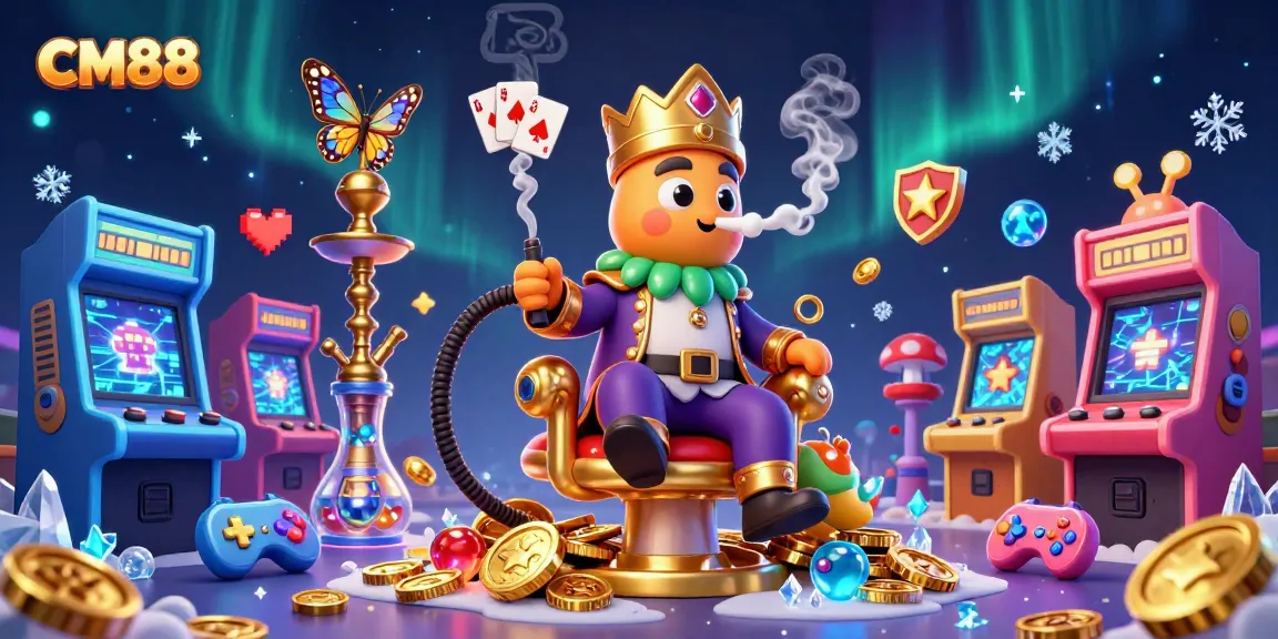 Experience winning hands in a vibrant CM88 casino scene filled with exciting gaming elements.