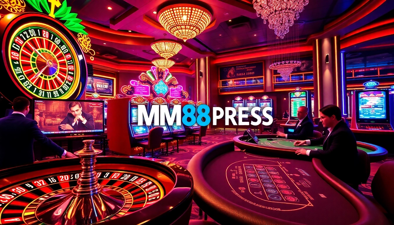 Engaging casino experience showcasing MM88 PRESS with vibrant games and betting options.