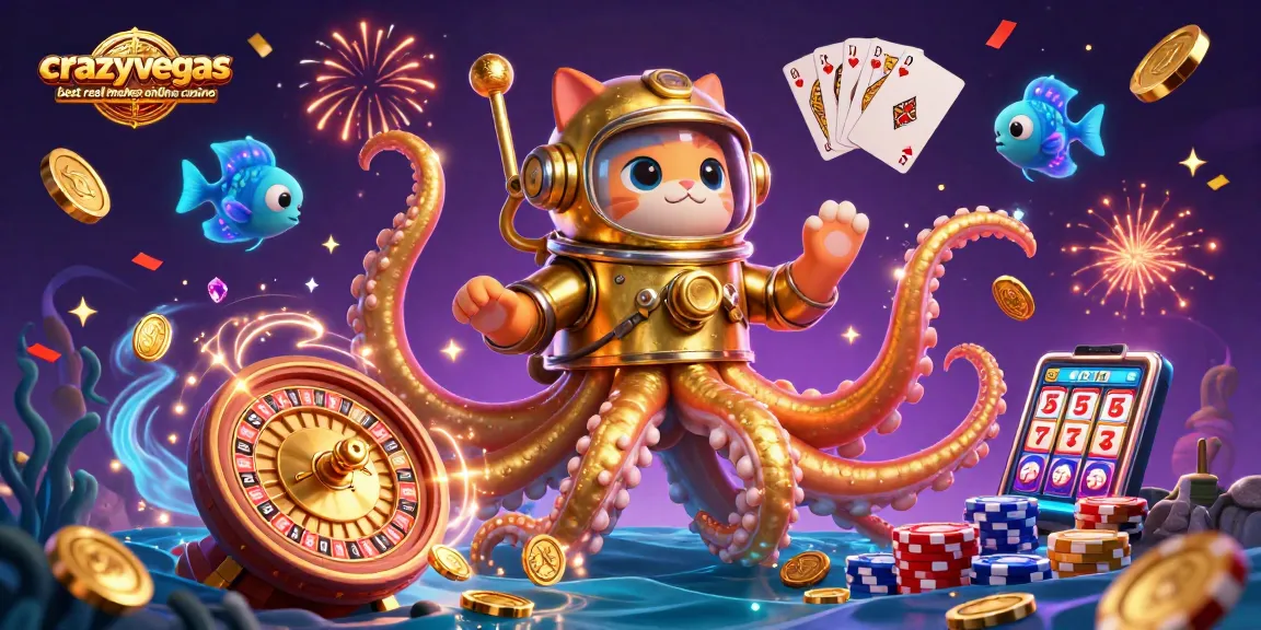 Experience the excitement of crazyvegas best real money online casino with treasure-filled scenes and vibrant gaming elements.