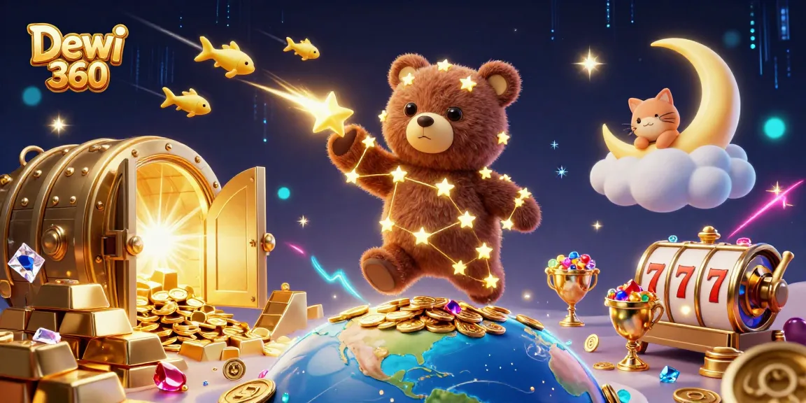 Dewi 360 menghadirkan kesenangan judi dengan pelangi slot bertaburan koin emas dan harta karun.