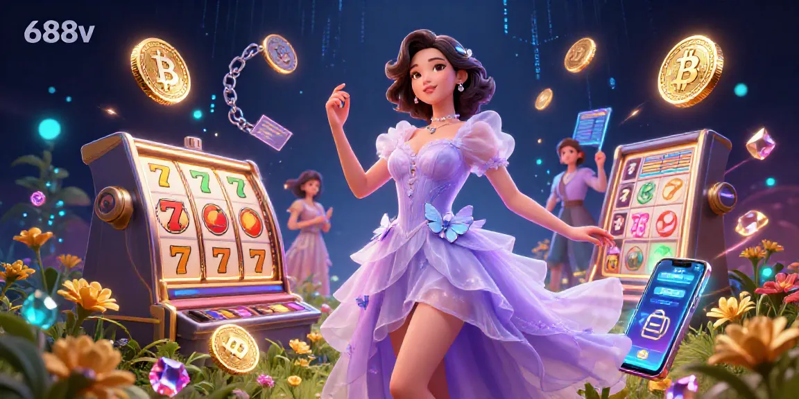 Experience exciting gameplay and jackpots at 688v through vibrant casino-themed illustrations.