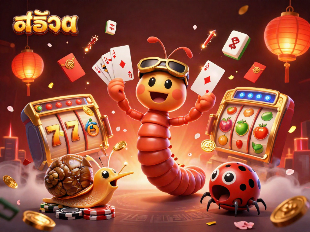 Experience thrilling สล็อต action with a colorful millipede dealer, high-roller snail, and pill bug excitement.