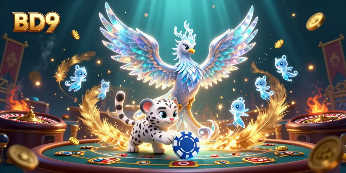 Experience BD9's captivating live casino with vibrant characters and thrilling game elements.
