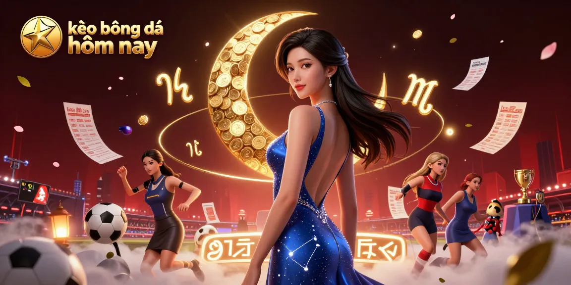 Betting on kèo bóng đá hôm nay with a stunning illustration of sports themes, highlighting dynamic betting action.