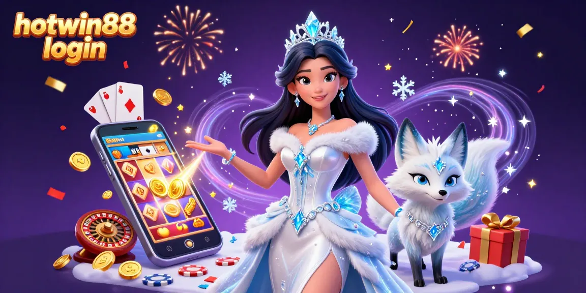 Engage in exciting gameplay with hotwin88 login as golden coins and game elements swirl around in a vibrant casino world.