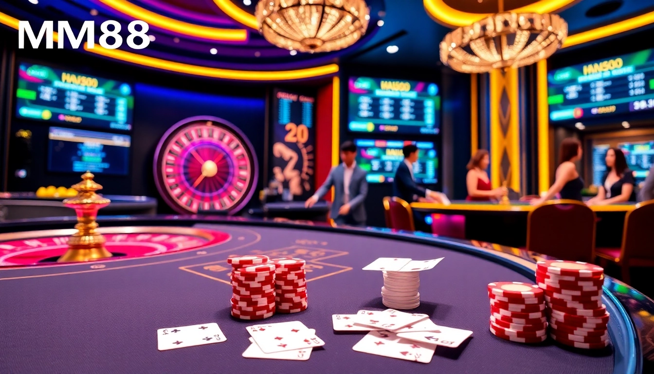 Experience the excitement of MM88 link with vibrant poker and roulette action.