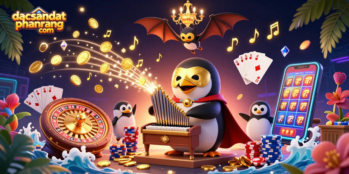 Experience thrilling gameplay at dacsandatphanrang com with a vibrant 3D casino scene filled with gold coins and action.