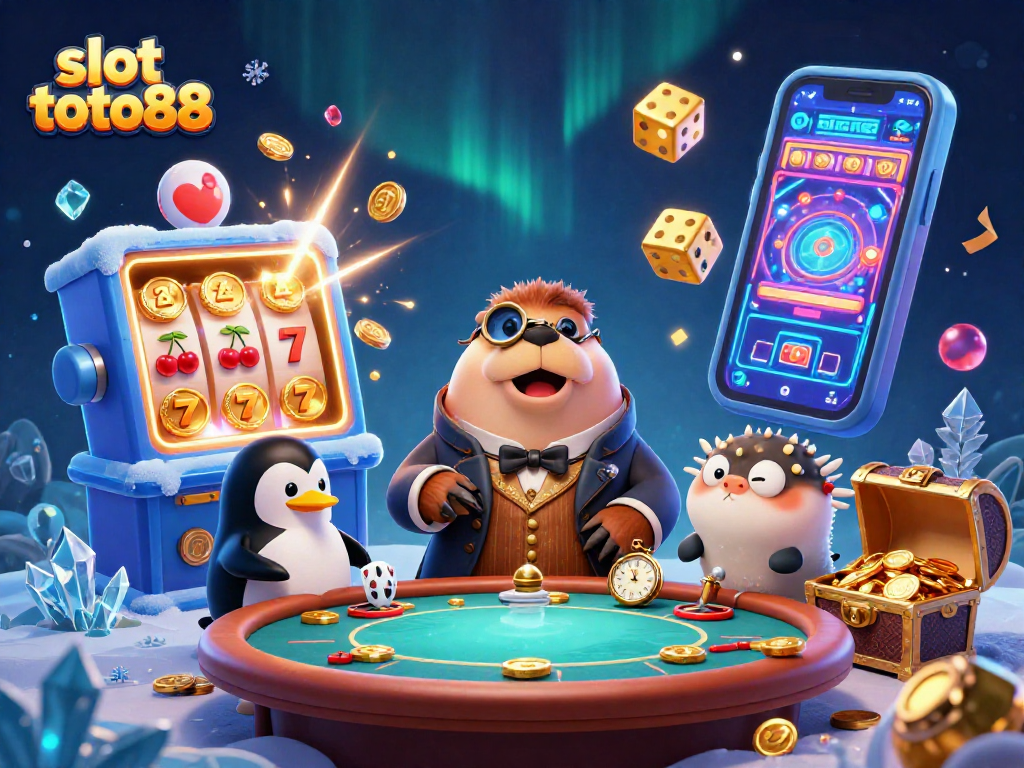 Experience thrilling gameplay and jackpot excitement with slot toto88 in a vibrant scene filled with coins and characters.