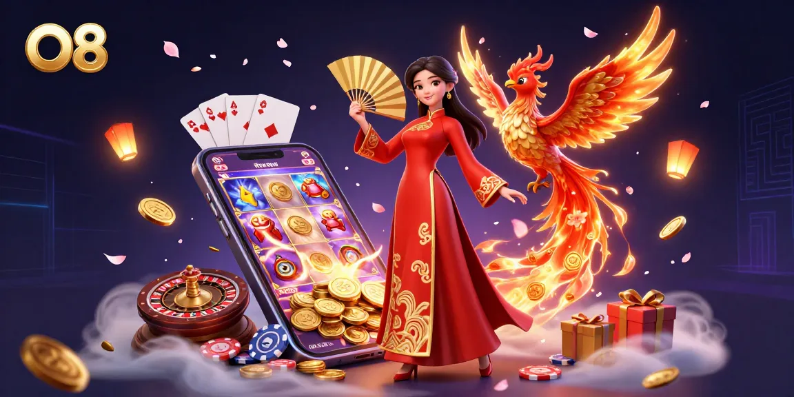 Play slots on O8 with thrilling games surrounded by vibrant visuals and exciting themes.