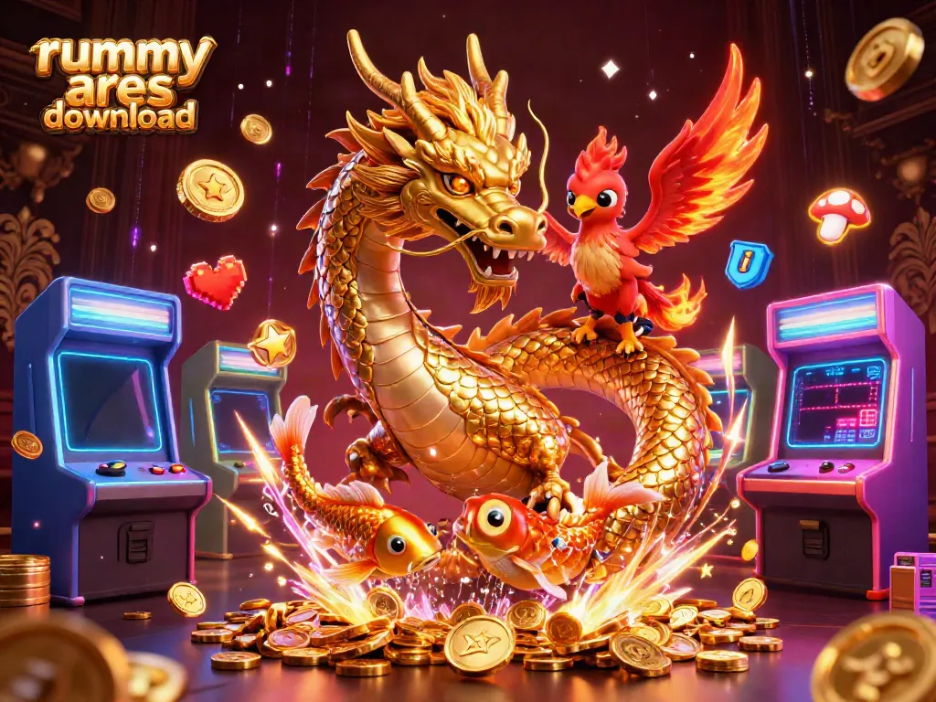 Engage with the thrilling rummy ares download scene featuring vibrant characters and exciting gaming elements amidst dynamic casino visuals.