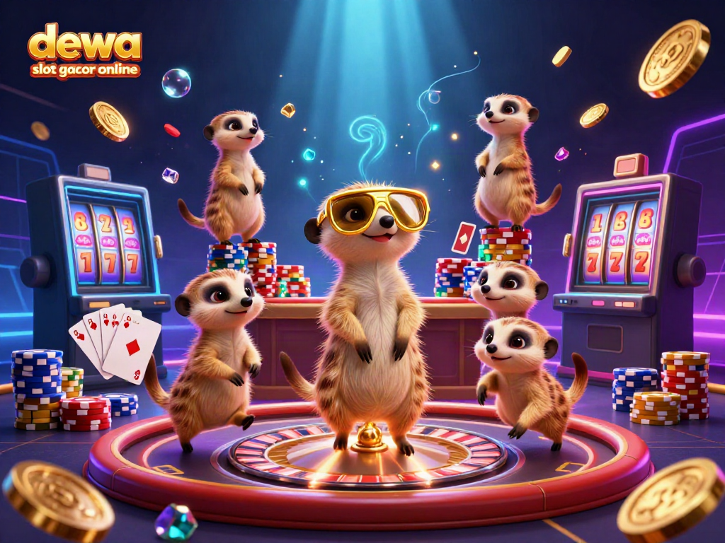 Menghadirkan pengalaman bermain di dewa slot gacor online dengan karakter meerkat yang energik di kasino yang mewah.
