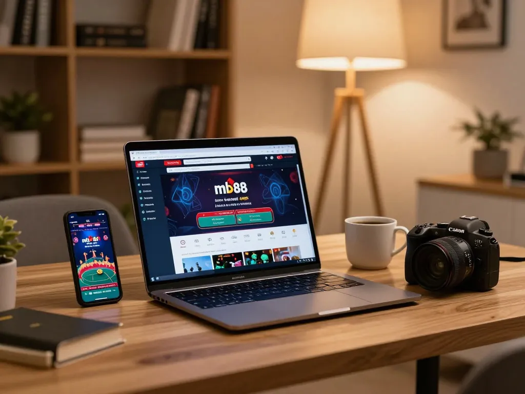 Engaging in online gaming at mb88 com with a focused setup and leisure elements