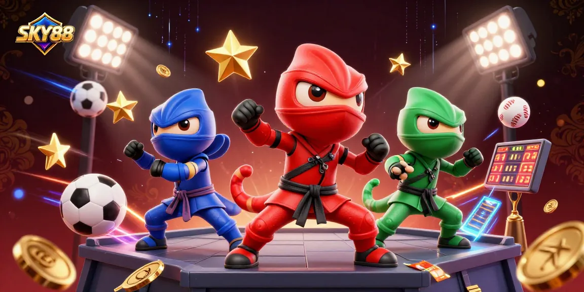 Engage in exciting gameplay at SKY88 with dynamic sports betting action featuring ninja chameleons.