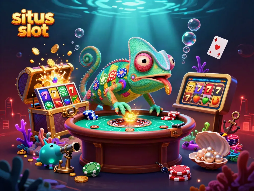 Menangkan situs slot dengan karakter chameleon kasino dan elemen permainan menarik.