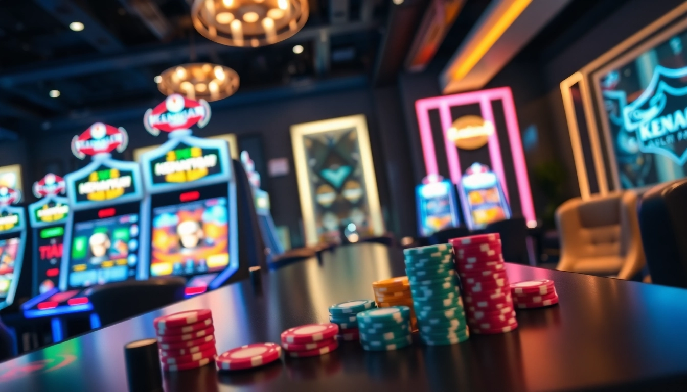 Kenangan4D emulators in an elegant casino gaming room setting.