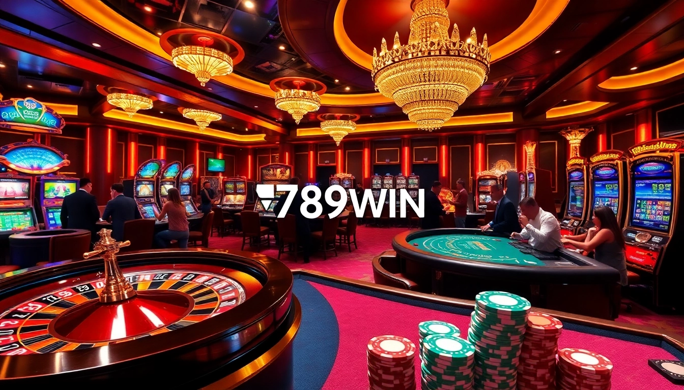 Exciting gaming experience at https://789wins1.net/ showcasing thrilling casino action with poker chips and roulette.