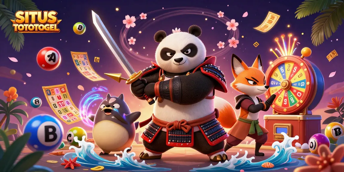 Engage with SITUS TOTOTOGEL’s vibrant lottery scene featuring dynamic characters and gaming elements.