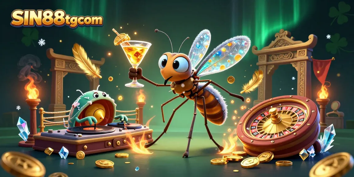 Experience the excitement of SIN88tgcom with a vibrant 3D casino scene featuring animated characters.