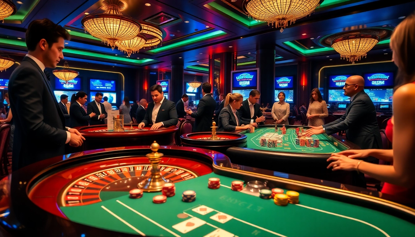 Experience the thrilling atmosphere of 68VIP.COM in a vibrant casino with active players and exciting gameplay.