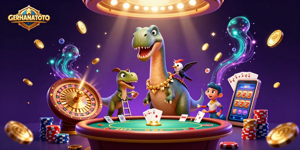 Menangkan jackpot di GERHANATOTO dengan suasana kasino megah dan karakter fantasi yang menarik.