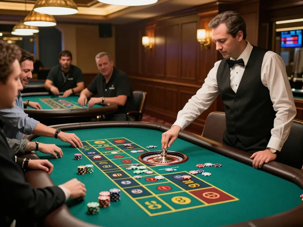 Casino MM99 players placing bets at a live roulette table, showcasing the excitement of the game