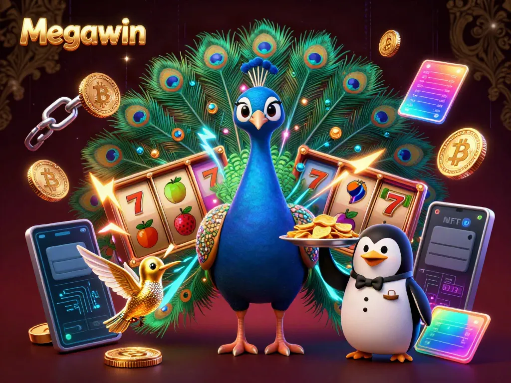 Megawin dan merak aristokratik membawa trofi emas di permainan slot interaktif yang cemerlang.
