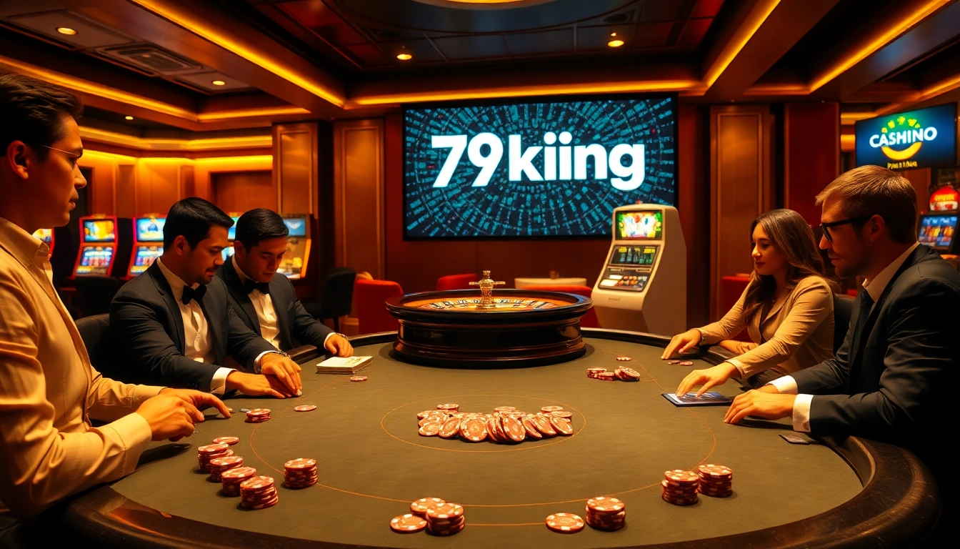 Exciting gaming actions at 79king casino with vibrant poker and roulette games.