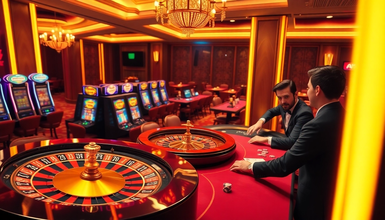 Trải nghiệm cảm giác hồi hộp của 24kclub với các yếu tố casino sang trọng trong một cảnh trò chơi đầy sống động.