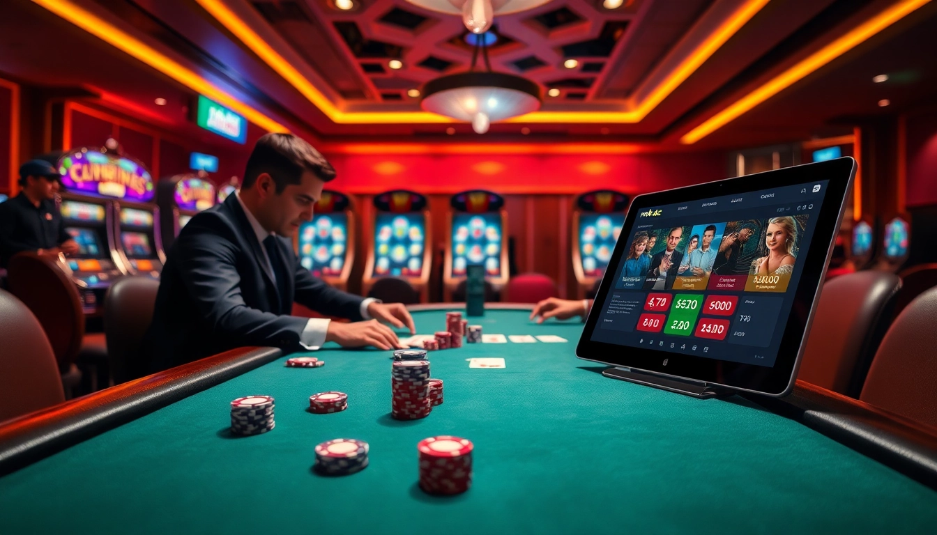 Experience the thrill of casino gaming at mk8.ac with intense poker play and vibrant slot machines.