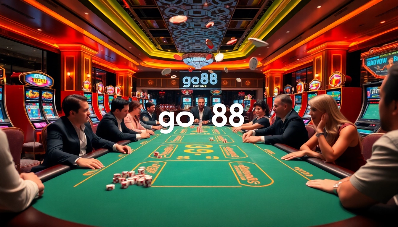 Exciting poker action at https://go88.fast/ casino with vibrant slots and professional dealers.